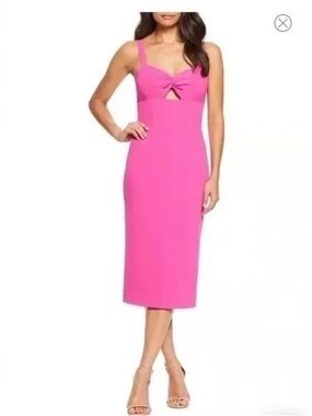 NWT Dress The Population Nicole sweetheart neck  dress in bright fuchsia.